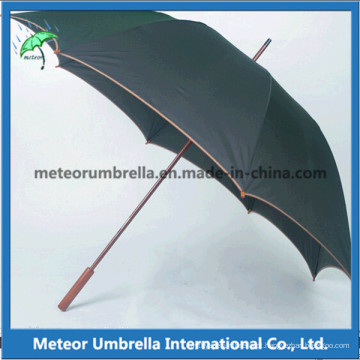 Madeira eixo de madeira Handle reta Automatic Open Qualidade Umbrella